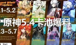 原神最新版本卡池爆料,神秘角色降临，新元素与传说装备等你探索